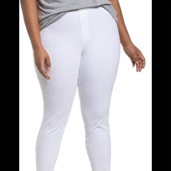 HUE Pants - Selvage Edge Ripped Denim Leggings from Nordstrom